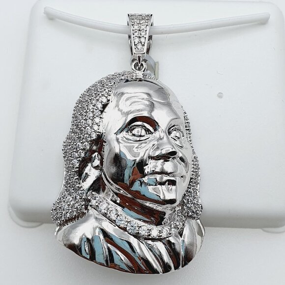 - "925 Sterling Silver Plated CZ Pendant, EVBRS355 - Picture 8 of 10